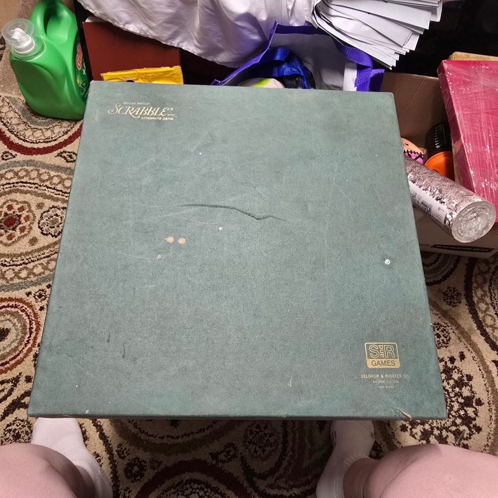Vintage 1977 Scrabble Deluxe Edition Turntable Board Game Selchow & Righter 7176